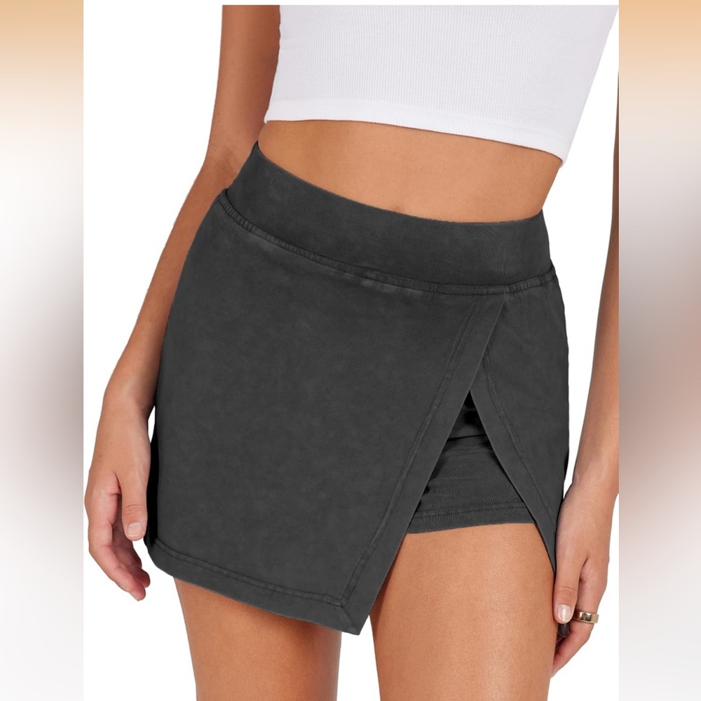 Charcoal Gray Skort
